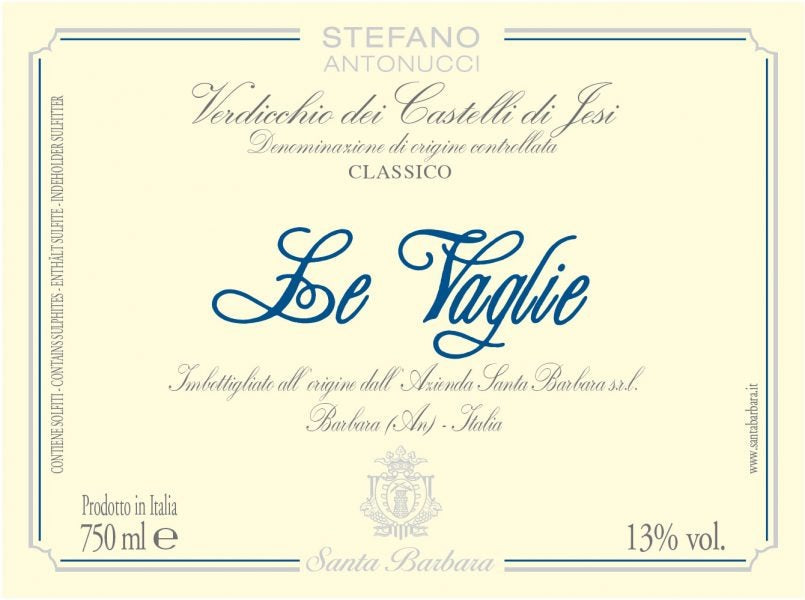 Santa Barbara Verdicchio Castelli di Jesi Classico Le Vaglie - 2023 (750ml)