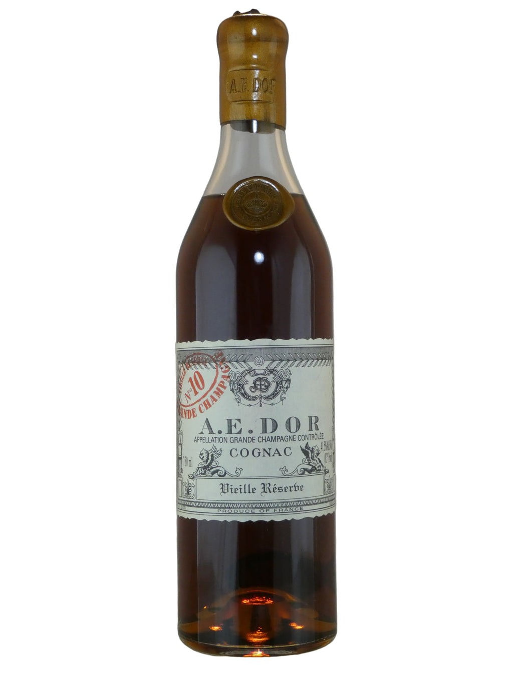 A.E. Dor Vieille Reserve No. 10 Grande Champagne Cognac (no Box) (750ml) DAMAGED CAPSULE