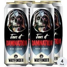 Wayfinder Jaws of Damnation Rice Lager(16oz Can 4pk)
