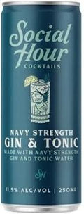 Social Hour Navy Strength Gin & Tonic(12oz Can 4pk)