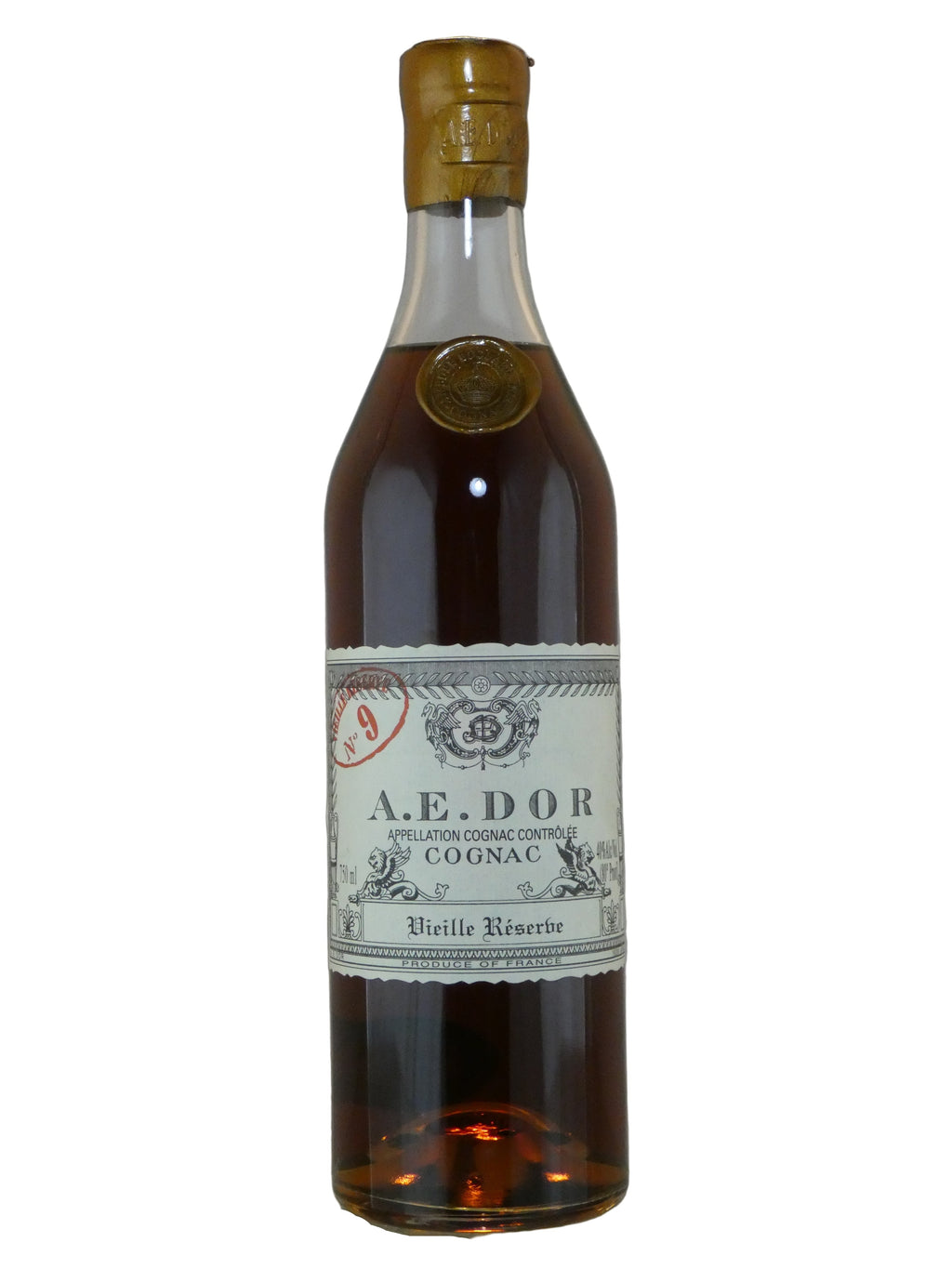A.E. Dor Vieille Reserve No. 9 Grande Champagne Cognac (no Box) (750ml) (A Chicago Wine Markets Selection)