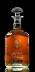 Jack Daniel's 125th Anniversary Decanter Black Cap with 1/2 Box W/ Stopper 1990 Release (1L)