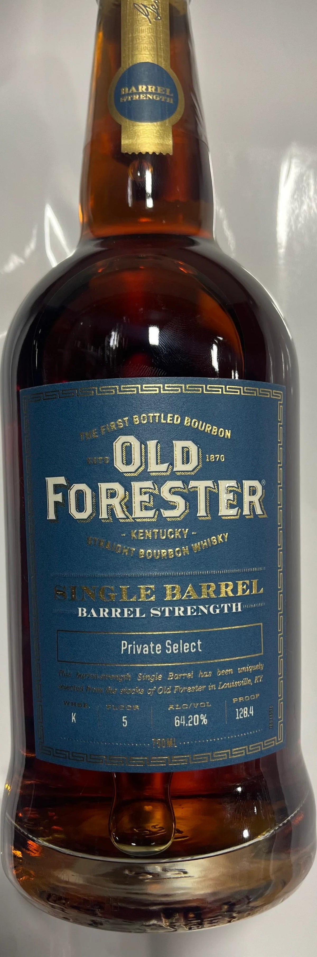 Old Forester Single Barrel Barrel Strength Bourbon Whiskey (750ml)