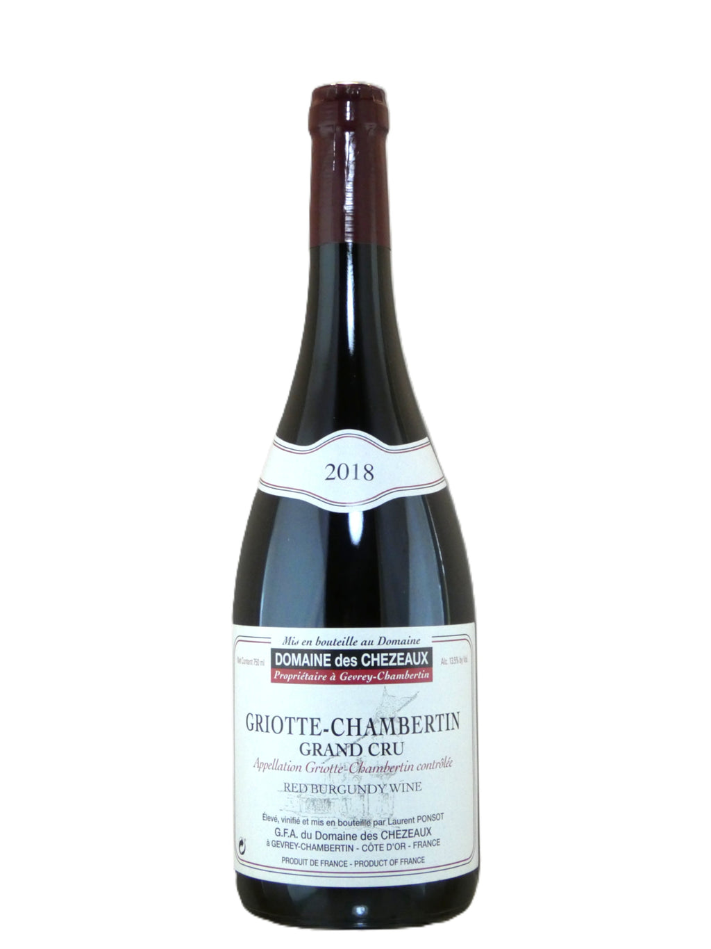 Domaine des Chezeaux Griotte-Chambertin Grand Cru (Ponsot) - 2018 (750ml))